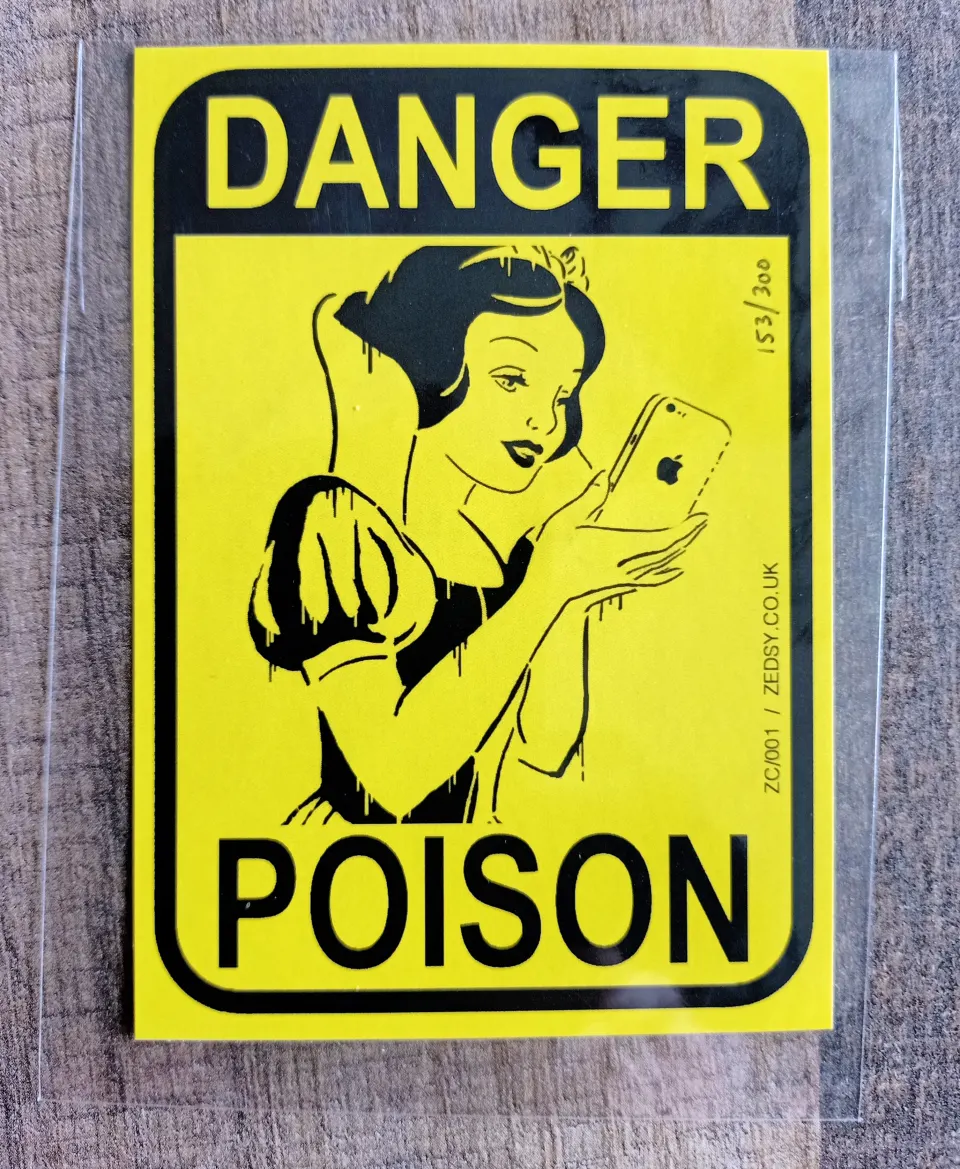 Zedsy Sticker Set of 3 "Danger Poison" - "Do Not Feed The Animals" - "No Cliche Photography" 153.300