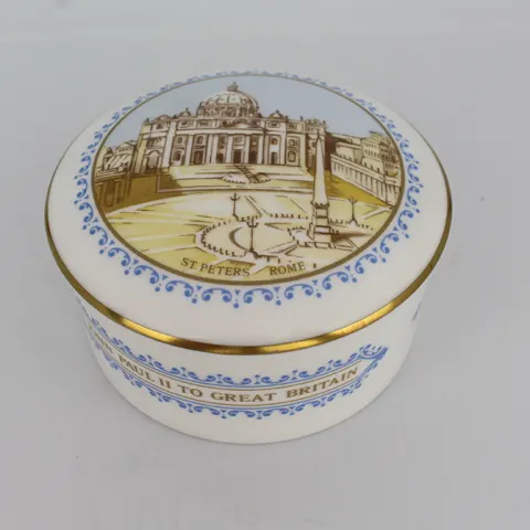 Royal Worcester St Peter's Rome Lidded Circular Box