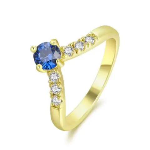 20 x Wishbone Rings, Blue Zircon Total RRP £337.60 L14a