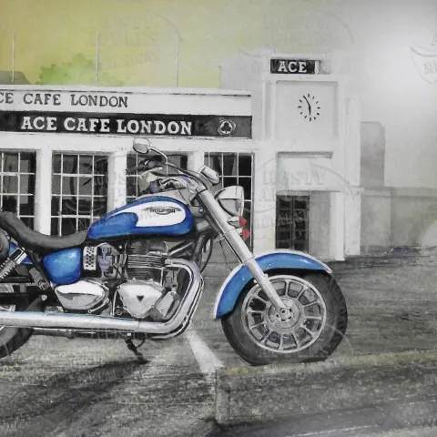 2012 Triumph America Iconic Motorbike Metal Wall Art