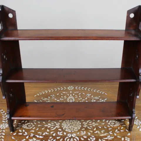 Antique Small Mahogany Wall Shelves, c.1900