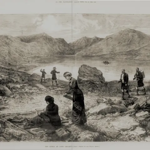Royal Visit In the Highlands 1880 Antique Victorian Newspaper