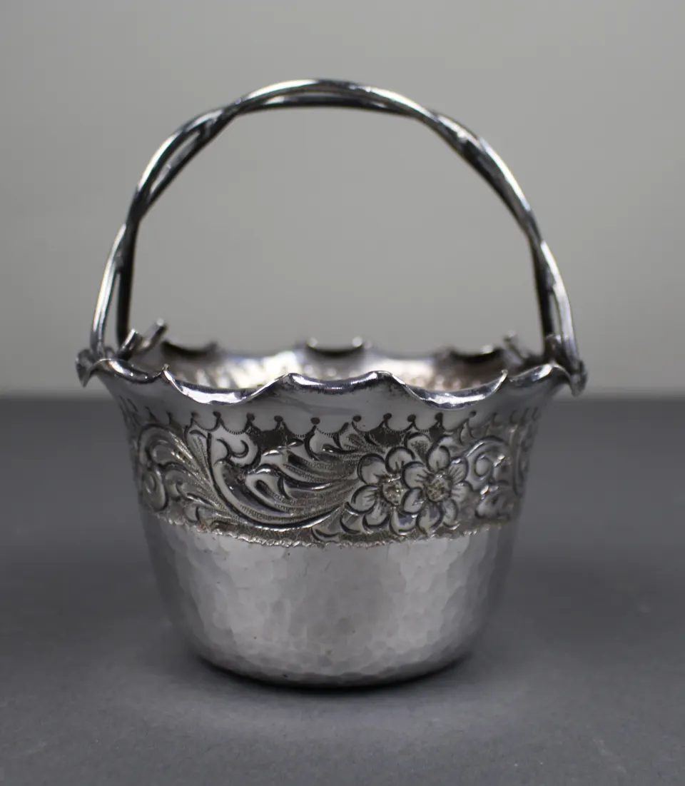 Antique Silver Plated Handled Basket