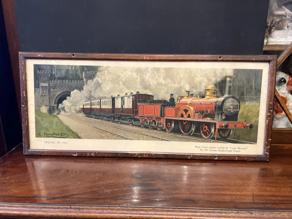 Railwayana interest Original lithograph railway poster by  c Hamilton Ellis