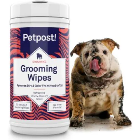5 x 70 Pack Grooming Wipes for Dogs - Large, Deodorizing Wipes with Cherry Blossom Scent L13c
