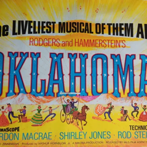 Oklahoma! Original 1955 UK Quad Cinema Poster For Classic Rogers and Hammerstein Musical