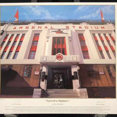 ARSENAL (Arsene Wenger) original signed presentation