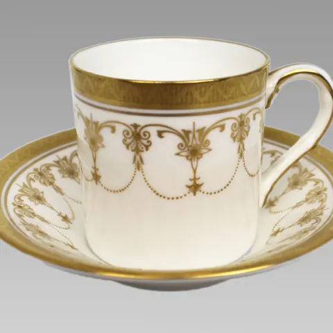 Royal Worcester Imperial Coffee Can & Saucer