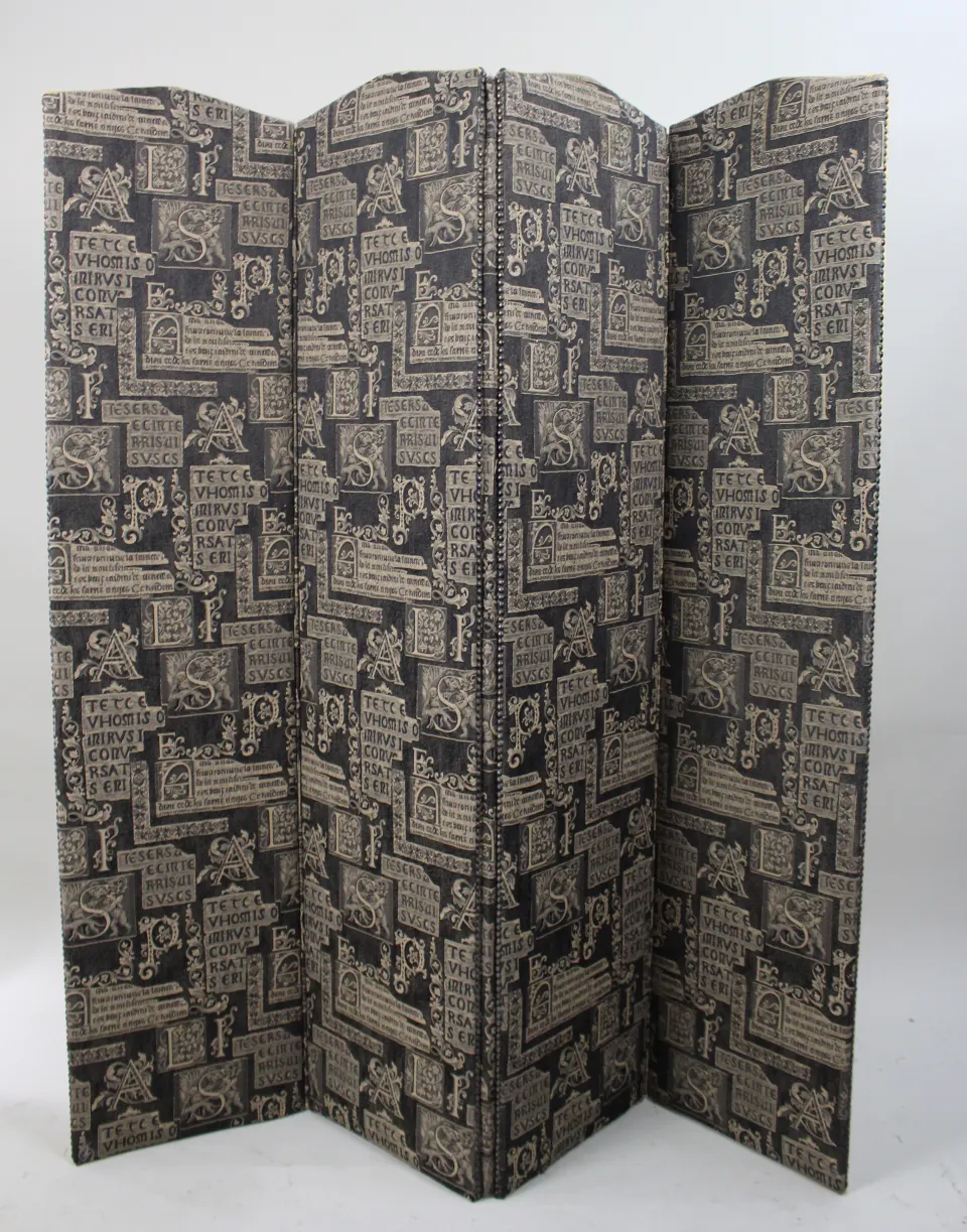 Vintage Four Fold Dressing Screen