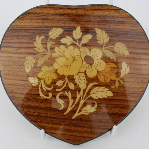 Vintage Italian Inlaid Heart Shaped Panel