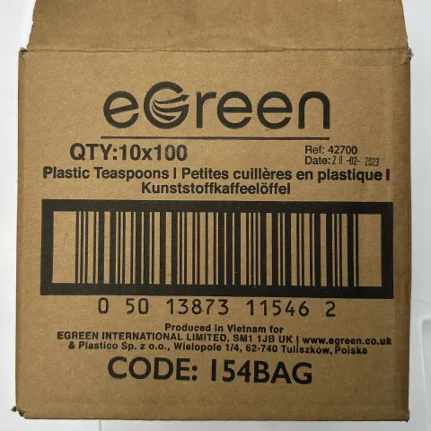 Pallet of eGreen Plastic Spoons