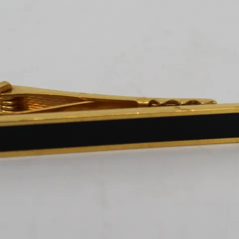 Dunhill Gold Plated Enamel Tie Clip