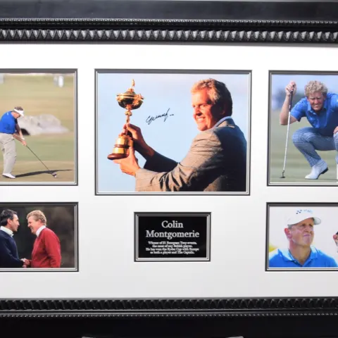 COLIN MONTGOMERIE original signature presentation.