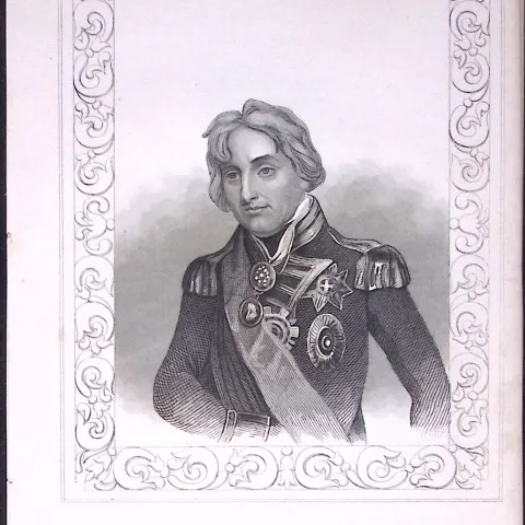 Lord Horatio Nelson Portrait Antique 180 Years-Old Copper Plate Print-111