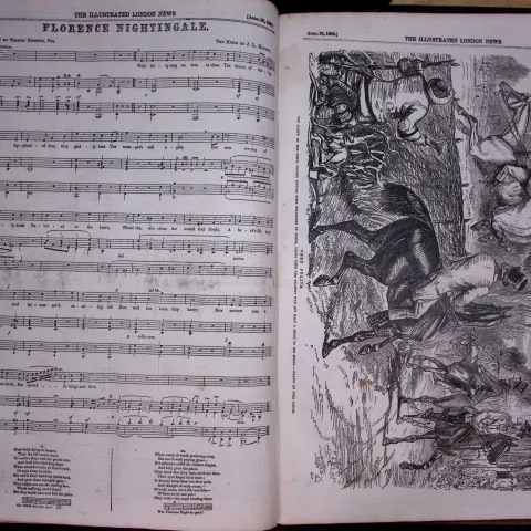 The Illustrated London News Antique Bound Edition Jan – June 1856 Over 600 Pages.