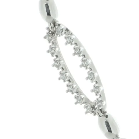 18ct White Gold Ladies Diamond Necklet 0.42 Carats