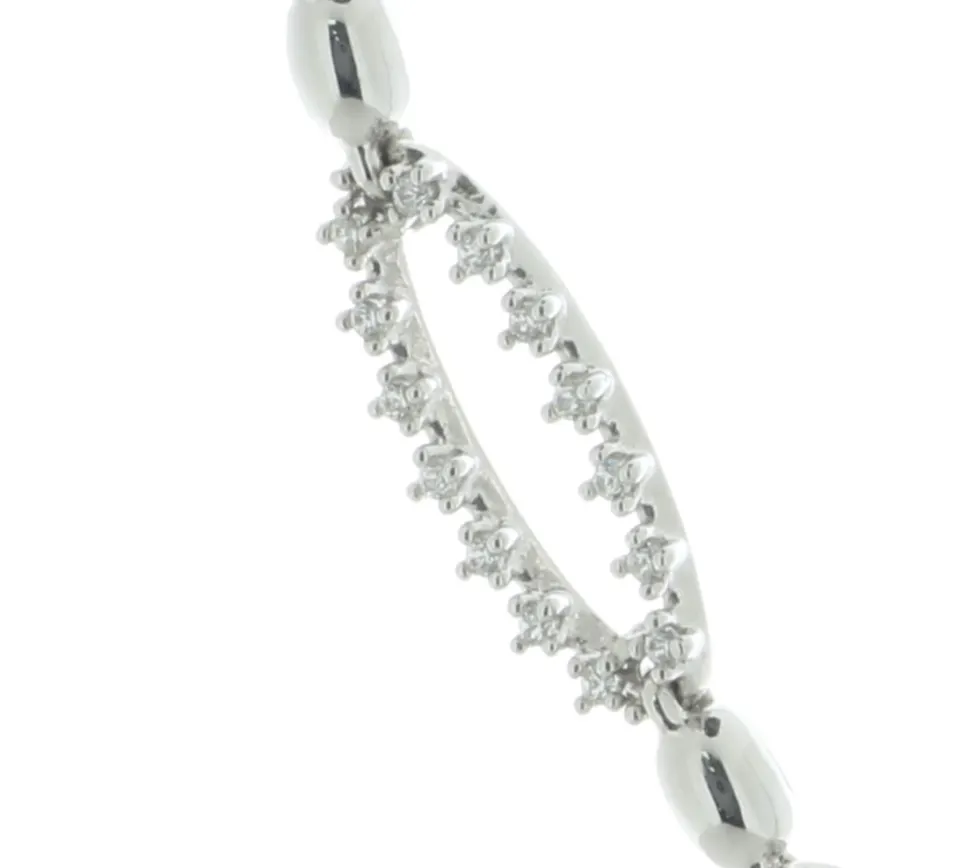 18ct White Gold Ladies Diamond Necklet 0.42 Carats