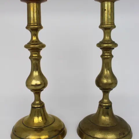 Pair of Georgian Brass Candlesticks