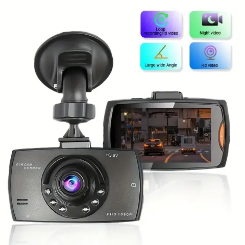 HD Camera Dash Cam For Cars With IR Night Vision, Loop Recording, And Wide Angle Lens - 2.4 Inch