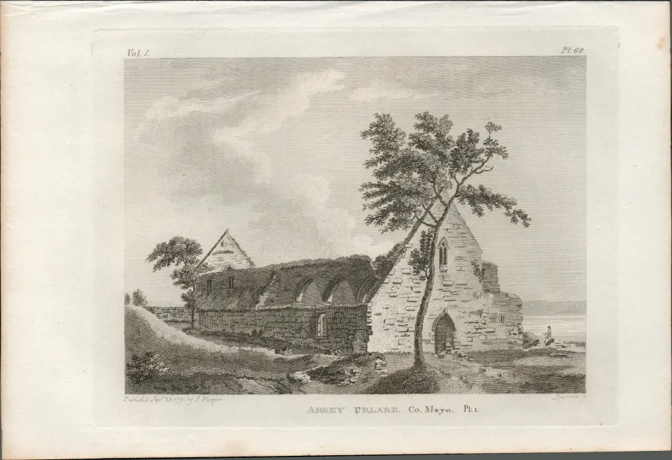Urlare Abbey No 2 Co Mayo Rare 1791 Francis Grose Antique Print.