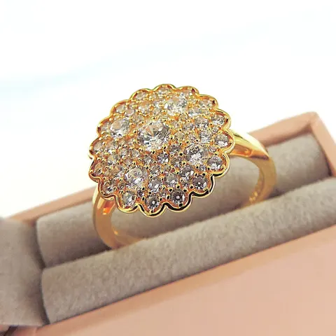 18k Gold 925 Silver  Gemstone Ring 'New'