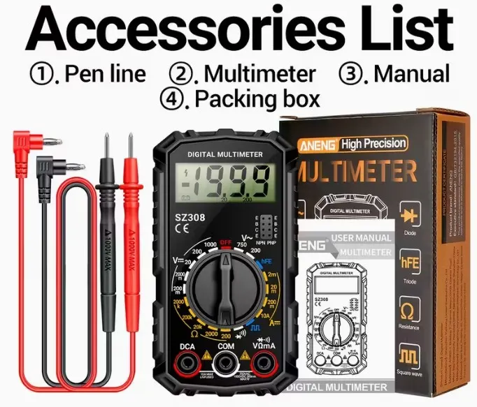 Electrical Maintenance Mini Digital Multimeter L4a