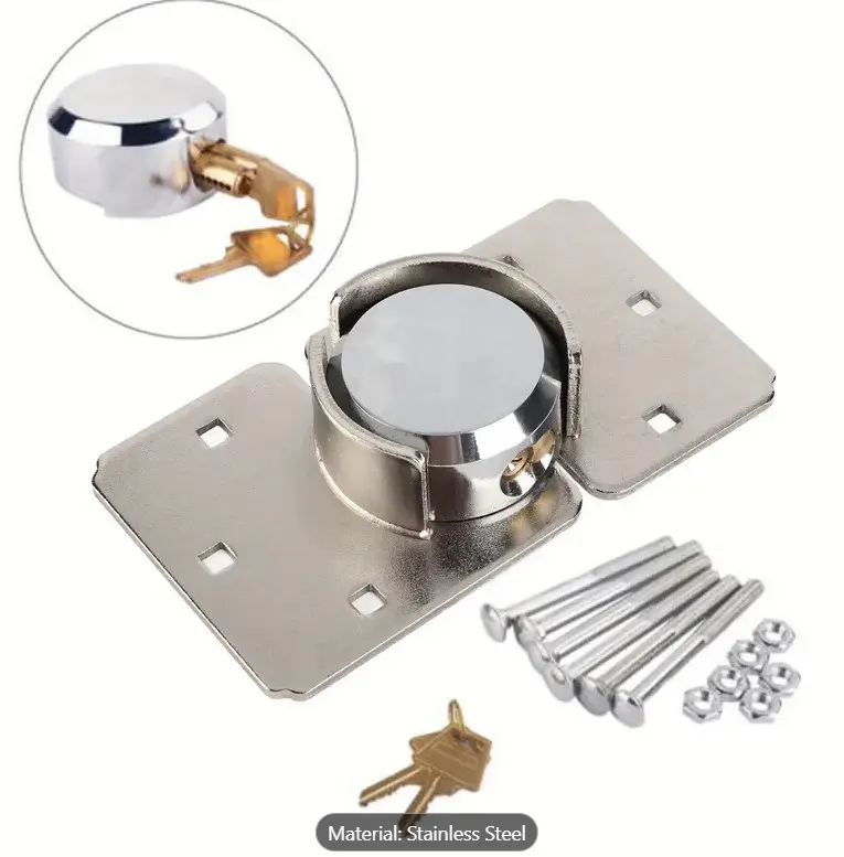 Heavy Duty Van Garage Shed Door Security Padlock Hasp Set Lock 73mm Steel L30b sku-2955-1