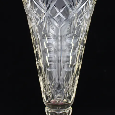 Edwardian Cut Glass Lead Crystl Vase