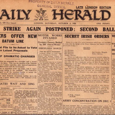 Irish War of Independence Reports IRA, Black & Tans, Secret Irish Orders 1920-R.