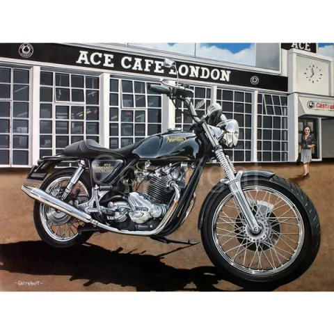 Norton Commando 850 Ace Cafe Extra Large Metal Wall Art
