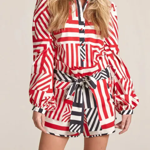 Siobhan Molloy Geometric Print Shirt and Short