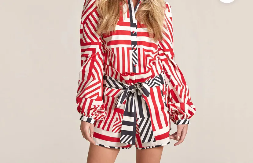 Siobhan Molloy Geometric Print Shirt and Short