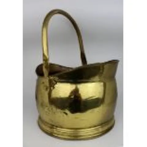 Vintage Lombard England Brass Coal Scuttle
