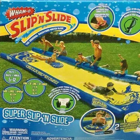 Wham O Super Slip N Slide Water Slide With 2 Inflatable Boards New Sealed Box