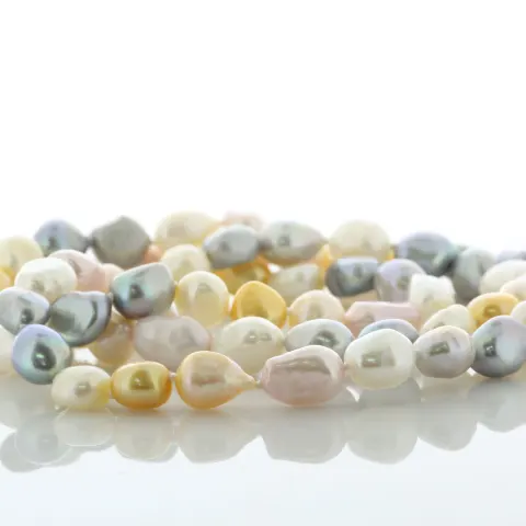 26 Inch Freshwater Baroque Shaped Cultured 8.0 - 8.5mm Pearl Necklace