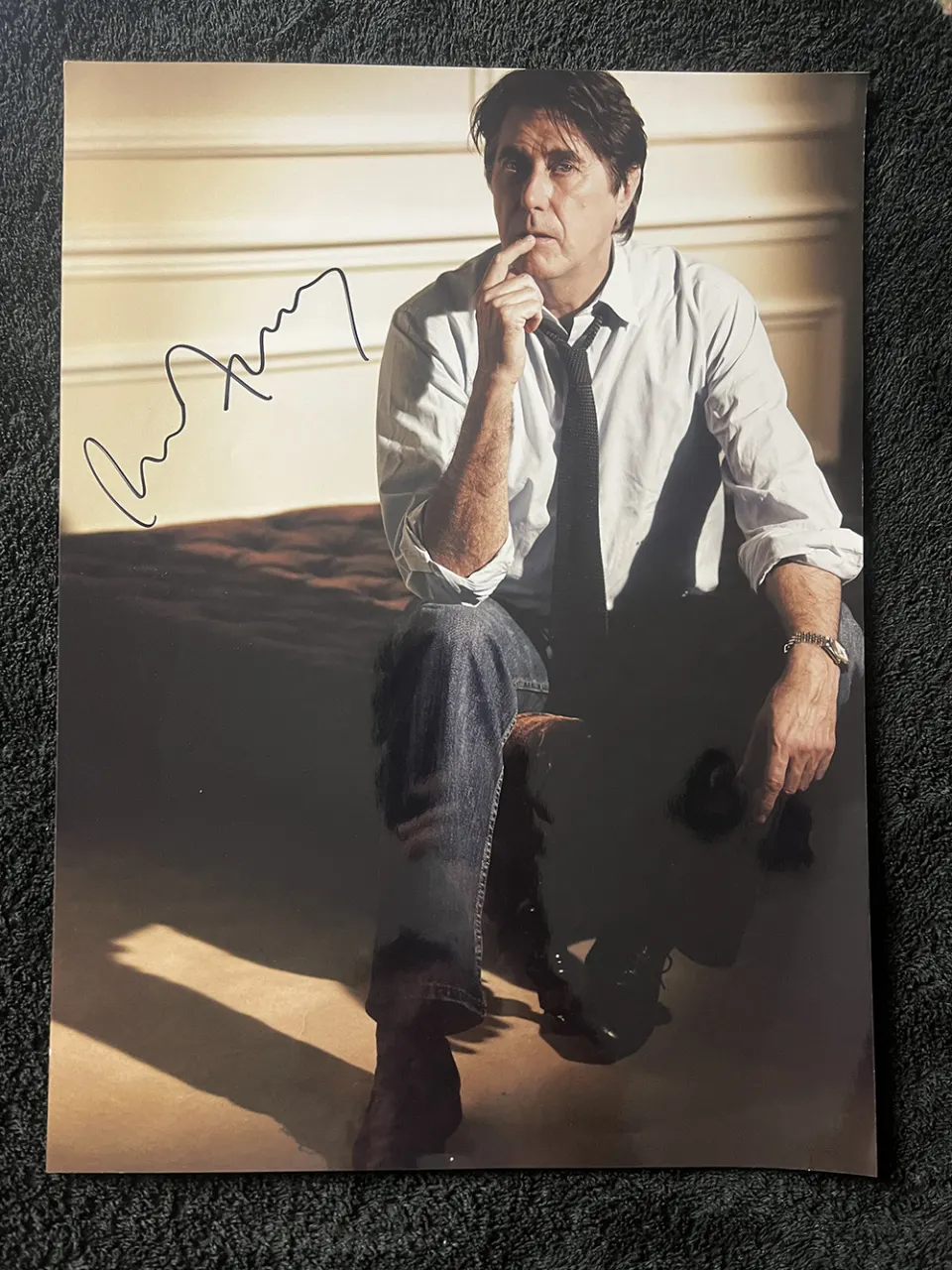 Large Format Photo Bearing The Signature of Brian Ferry