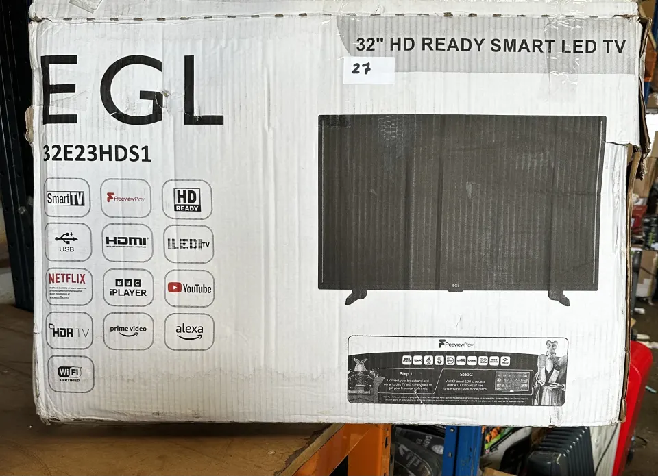 EGL 32" Full HD Smart LED TV. RRP £200 - GRADE U