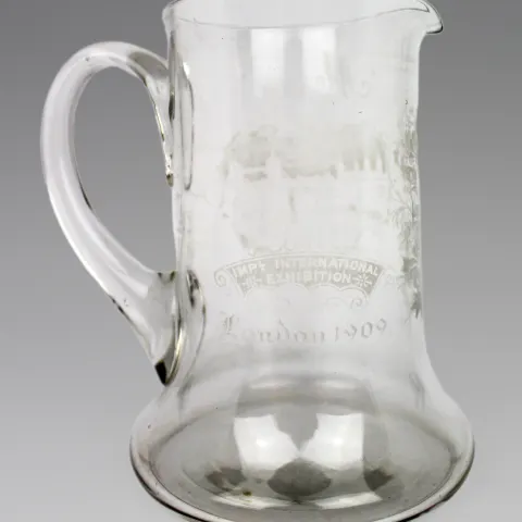 Edwardian Imperial International Exhibition London Glass Tankard