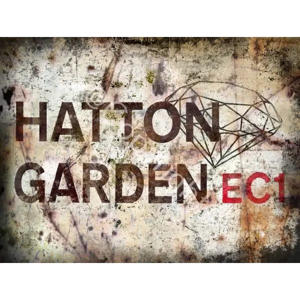 Hatton Gardens The Home Of Gems Iconic London Street Sign Metal Wall Art