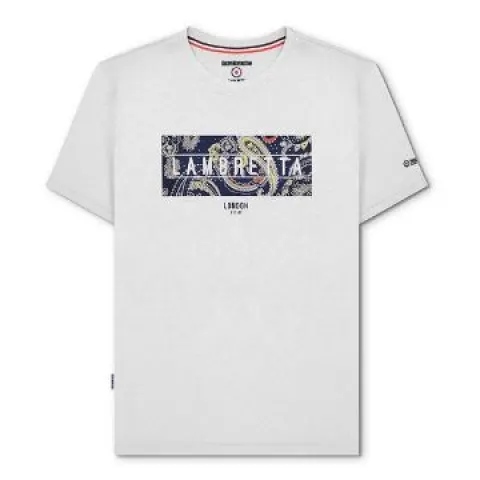 Lambretta Paisley Box Tee White - XL RRP £22.00