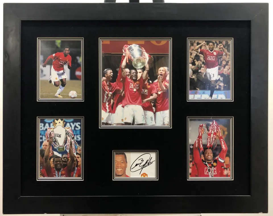 PATRICE EVRA framed original signature presentation.