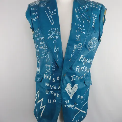 MJB Marc Jacques Burton Sleeveless Biker Jacket, Sold Out, Size XL (52).