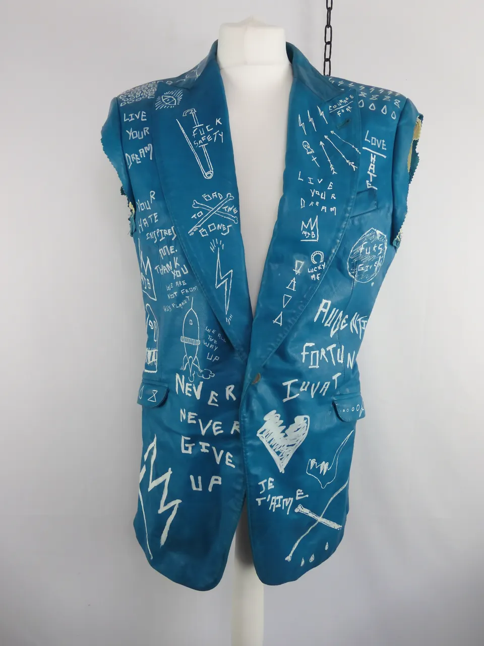 MJB Marc Jacques Burton Sleeveless Biker Jacket, Sold Out, Size XL (52).