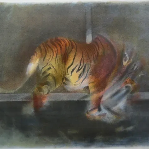 Janet Treby - 'Curwen Tiger' Signed Litograph