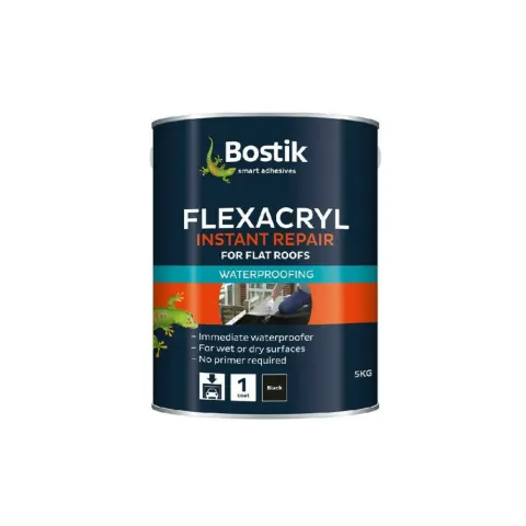 Bostik 5kg Flexacryl Flexible Long Lasting Waterproof  BLACK