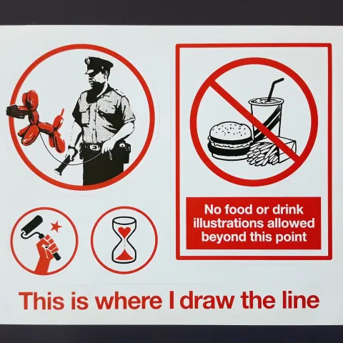 Banksy (Attributed) Security Guard sticker (#0243)