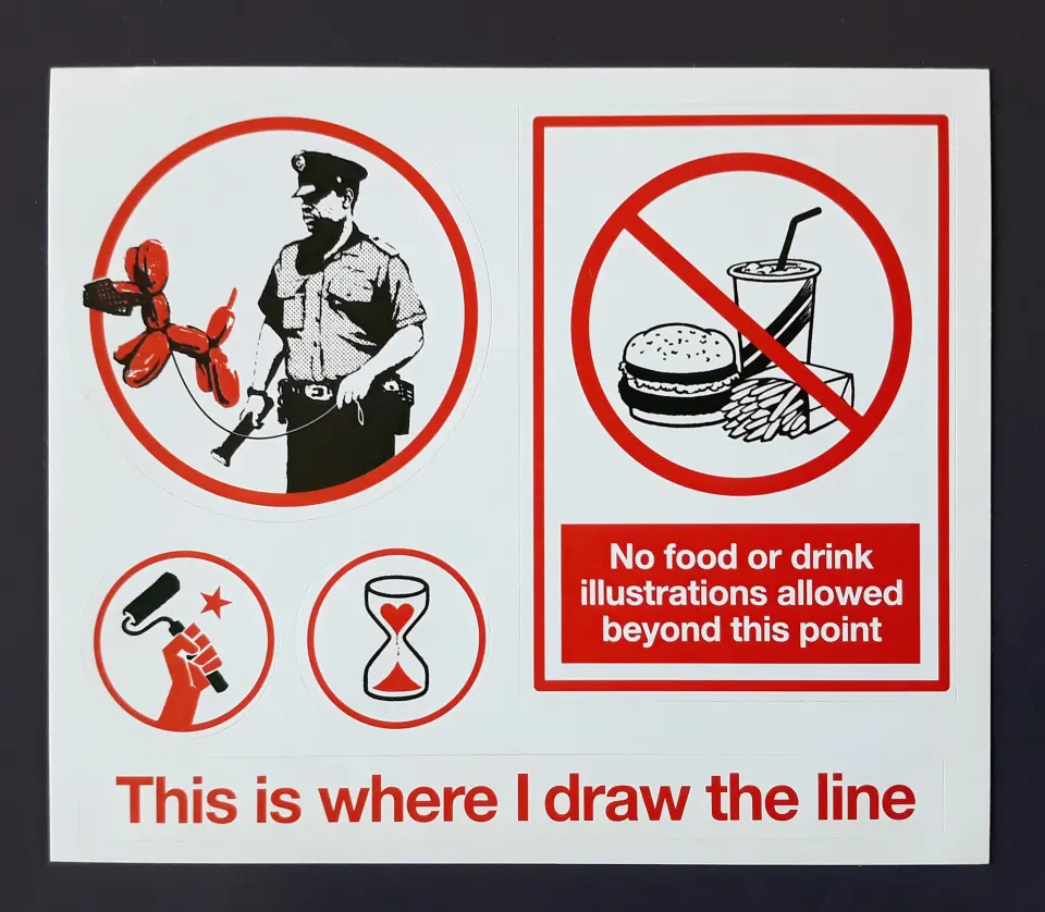 Banksy (Attributed) Security Guard sticker (#0243)