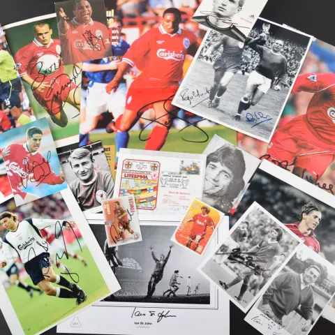 Liverpool FC legends original signatures