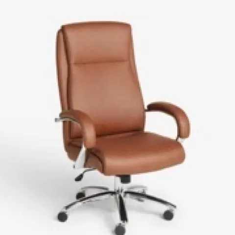 John Lewis Ratio Faux Leather Office Chair, Tan  RI002990039 Goods are faulty Unable to construct ar