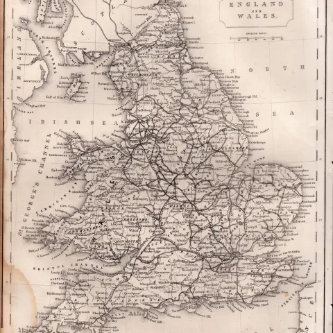 England & Wales  Steel Engraved Victorian Thomas Moule Antique Map.